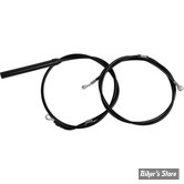 + 10" - KIT CABLES ET DURITE DE FREIN DE GUIDON RALLONGES - TOURING FLHT/FLHR 21/23 ABS - LA CHOPPERS - STANDARD / PARTIEL - NOIR - LA-8062KT-08B