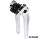 RISERS EQUIPÉS POUR COMPTEUR - POUR GUIDON Ø 25.40 MM - THRASHIN SUPPLY COMPANY - PULLBACK - HAUTEUR 9" 1/2 - SPECIFIQUES SOFTAIL FXBB / FXBR / FXLRST - CHROME - AVEC MONTAGE DE COMPTEUR -TSC-9500-3