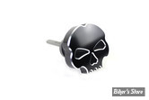 ECLATE A - PIECE N° 42 -  BOUCHON DE RÉSERVOIR D'HUILE AVEC JAUGE - SOFTAIL 84/99 & SPORTSTER 82/03 - VTWIN - SKULL DESIGN - NOIR