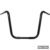 GUIDON APEHANGER - GUIDON DRAG SPECIALTIES - 1 1/4 BUFFALO - APEHANGER - 82UP AVEC EMPREINTES - HAUTEUR :18" - NOIR