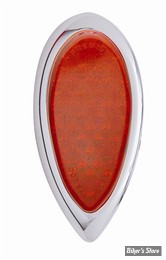 PO - FEUX ARRIERE PRO ONE -  Teardrop LED Dual Function Tail Light - Cabochon : Rouge