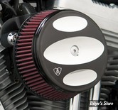 - FILTRE A AIR - ARLEN NESS - BIG SUCKER AIR FILTER KIT AVEC COUVERCLE - STAGE 1 - TOURING 02/07 / SOFTAIL 01/15 / DYNA 04/17 / TWINCAM CARBU CV 99/06 - FILTRE STANDARD - SCALLOPED NOIR - 18-836