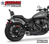 ECHAPPEMENT - FREEDOM PERFORMANCE - INDIAN CHIEF 22UP - COMBAT 2 EN 1 SLASH CUT - NOIR - EMBOUT CHROME - IN00404