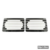 GRILLES DE SONO DE HAUT PARLEUR ARRIERE - POUR SACOCHES RIGIDES - COVINGTONS CUSTOMS - FINNED - NOIR