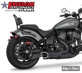 ECHAPPEMENT - FREEDOM PERFORMANCE - INDIAN CHIEF 22UP - COMBAT 2 EN 1 SLASH CUT - NOIR - EMBOUT NOIR SCULPTE - IN00405