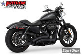 - ECHAPPEMENT - FREEDOM PERFORMANCE - SHARP CURVE RADIUS - 2EN2 - SPORTSTER 04UP - NOIR / EMBOUTS SCALLOP NOIR - HD00407