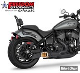 ECHAPPEMENT - FREEDOM PERFORMANCE - INDIAN CHIEF 22UP - COMBAT 2 EN 1 SLASH CUT - NOIR - EMBOUT DORE SCULPTE - IN00407