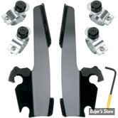 PARE BRISE DÉTACHABLE - MEMPHIS SHADES FATS / SLIM : KIT DE MONTAGE - DYNA 91/05 / SPORTSTER 73/16 / FX 73/85 / XG 14/18 - FINITION : NOIR - MEB8967