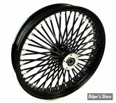 - 18 x 3.50 - ROUE AVANT 52 RAYONS - FAT SPOKE MAMMOTH M52 - SOFTAIL FXST 2008 UP - ZODIAC - MOYEU : NOIR / JANTE : NOIRE / RAYONS : NOIR / ECROUS : POLI