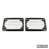 - GRILLES DE SONO DE HAUT PARLEUR ARRIERE - POUR SACOCHES RIGIDES - COVINGTONS CUSTOMS - FINNED - NOIR DIAMOND