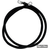 CABLE DE BATTERIE - LONGUEUR : 12" - NYC CHOPPERS - CABLE NEGATIF - UNI / NOIR - LONGUEUR :12" / 30.50CM