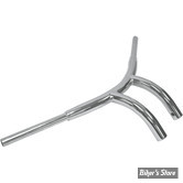 GUIDON DRAG SPECIALTIES - T-BAR - HAUTEUR : 8" - FINITION : CHROME