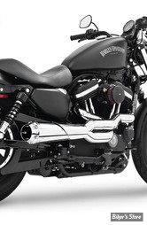 ECHAPPEMENT - FREEDOM PERFORMANCE - AMERICAN OUTLAW HIGH - 2EN1 - SPORTSTER 04UP - CORPS : CHROME / SORTIE : CHROME - HD00413
