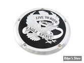 ECLATE I - PIECE N° 25A - COUVERCLE D EMBRAYAGE - TOURING 16UP / FLHTCUL/FLHTKL 15UP -  AVEC CARTER NARROW PROFIL - V-TWIN - EAGLE SPIRIT - CHROME / NOIR