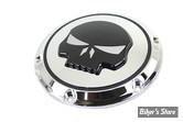 ECLATE I - PIECE N° 07 - COUVERCLE D EMBRAYAGE - SPORTSTER 04UP -  SKULL - CHROME / NOIR