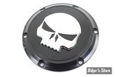 ECLATE I - PIECE N° 07 - COUVERCLE D EMBRAYAGE - SPORTSTER 04UP -  SKULL - NOIR / CHROME