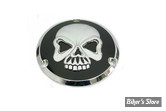 ECLATE I - PIECE N° 25 - COUVERCLE D EMBRAYAGE - BIG TWIN 70/99 -  V-TWIN - SKULL - NOIR / CHROME
