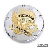 ECLATE I - PIECE N° 25 -  COUVERCLE D EMBRAYAGE -  OEM 25340-99A - SOFTAIL M8 2018 / TWINCAM 99/17 / TOURING 99/15 - LIVE TO RIDE - CHROME / GOLD