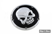ECLATE I - PIECE N° 25 -  COUVERCLE D EMBRAYAGE - OEM 25414-99 V-TWIN - SOFTAIL M8 2018 / TWINCAM 99/17 / TOURING 99/15 - SKULL - CHROME / NOIR