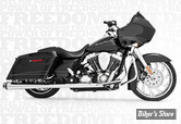 ECHAPPEMENT FREEDOM PERFORMANCE - AMERICAN OUTLAW DUAL - 2EN2 - TOURING 95/08 - CORPS : CHROME / SORTIE : NOIR