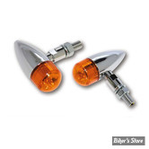 CLIGNOS MCS - MIDI BULLET - AMPOULE - CORPS : CHROME - CABOCHON : ORANGE