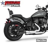 ECHAPPEMENT - FREEDOM PERFORMANCE - INDIAN CHIEF 22UP - COMBAT FLUTED 2-EN-1 - CHROME - EMBOUT : CHROME - IN00423