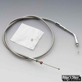 CABLE DE RETOUR POUR BIGTWIN & SPORTSTER AVEC MIKUNI HSR 42/45 - 81/95 - LONGUEUR :109CM - ZODIAC - INOX