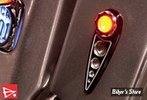 CLIGNOTANTS - BATTISTINIS CUSTOM CYCLES - LED - ARRIERE - ECLAIRAGE ORANGE - CABOCHON CLAIR - NOIR