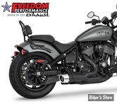 ECHAPPEMENT - FREEDOM PERFORMANCE - INDIAN CHIEF 22UP - COMBAT FLUTED 2-EN-1 - NOIR - EMBOUT : CHROME  - IN00428
