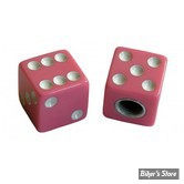 BOUCHONS DE VALVE TRIK TOPZ - DICE - ROSE