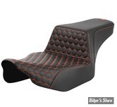 - SELLE SADDLEMEN - STEP-UP™  - TOURING 2023UP - NOIR / COUTURES ORANGE - HC EXT REACH SEAT, ORANGE STITCH - 823-07-17803