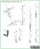 ECLATE N - PIECE N° 00 - ECLATE DES PIECES DE FOURCHE - SOFTAIL M8 43MM 2018UP