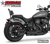 ECHAPPEMENT - FREEDOM PERFORMANCE - INDIAN CHIEF 22UP - COMBAT FLUTED 2-EN-1 - NOIR - EMBOUT : NOIR   - IN00430