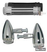 POIGNEES RBS - 84UP - SPEEDLINE - AVEC CLIGNOTANTS LED + CLIGNOTANTS ARRIERE - CHROME - LE KIT