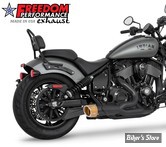 ECHAPPEMENT - FREEDOM PERFORMANCE - INDIAN CHIEF 22UP - COMBAT FLUTED 2-EN-1 - NOIR - EMBOUT : DORE SCULPTE - IN00431