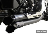 ECHAPPEMENT LA CHOPPERS FUSION EXHAUST SYSTEM - COLLECTEUR NOIR / PARES CHALEUR CHROME / EMBOUTS NOIR