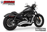 - ECHAPPEMENT - FREEDOM PERFORMANCE - SHARP CURVE RADIUS - 2EN2 - SPORTSTER 04UP - CHROME / EMBOUTS SLASH CHROME - HD00433