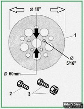  ECLATE DF - PIECE N° 00 - DISQUE DE FREIN  ET FIXATION - XL 77/83, FX, FXWG ET FXR 77/83 - 44137-77A / 44137-92