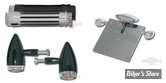 POIGNEES RBS - 84UP - SPEEDLINE - AVEC CLIGNOTANTS LED + CLIGNOTANTS ARRIERE + SUPPORT D'IMMATRICULATION ET FEU - NOIR - LE KIT