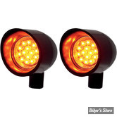 CLIGNOTANT A LEDS - LAZERSTAR LIGHTS - VIZOR LIGHT - LED - NOIR - ECLAIRAGE ORANGE