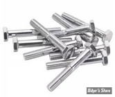 VIS TETE HEXAGONALE - 1/4"-28 X 44.00MM / 1 3/4" - CHROME - LE PAQUET DE 10 PIECES