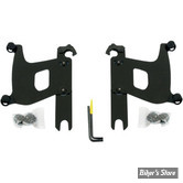 TETE DE FOURCHE - MEMPHIS SHADES - BULLET FAIRING : KIT DE FIXATION - SOFTAIL M8 FLSL 18UP - NOIR - MEB2049