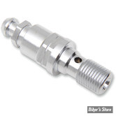 VIS BANJO PURGEUR - PAS DE VIS : M10 X 1.00 - AVEC SYSTEME DE PURGEUR - DRAG SPECIALTIES - CHROME