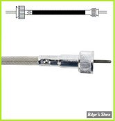 5/8"-18 BDV - CABLE DE COMPTEUR SUR BOITE DE VITESSES - BAGUE SUR COMPTEUR 5/8"-18 - LONGUEUR : 46" - OEM 67026-62T - INOX