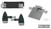 POIGNEES RBS - 84UP - SOFTTOUCH - AVEC CLIGNOTANTS LED + CLIGNOTANTS ARRIERE + SUPPORT D'IMMATRICULATION ET FEU - NOIR - LE KIT