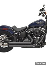 ECHAPPEMENT - BASSANI - SOFTAIL FLSL SLIM  /  FAT BOB / FXBB STREET BOB /  FXLR LOW RIDER - SLASH CUT PRO-STREET - NOIR