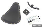 - KIT SELLE SOLO - SPORTSTER 10UP - Solid Mount Solo Seat Kit - V-TWIN - SELLE : BATES BOBBER CUIR NOIR