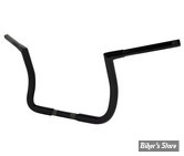 GUIDON 32MM SUR RISERS 25.40MM / GUIDON APEHANGER - HAUTEUR : 25.40CM / 10" - LA CHOPPERS - Twin Peaks Handlebar - TOURING FLHT/FLHX 96/23 - NOIR BRILLANT - LA-7361-10BW