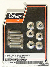 KIT DE FIXATION DE RESERVOIR - HD 1918-36 /  1936-52 45" SV - OEM 61820-18 / 3665 - COLONY - NICKEL PLATED - 8821-18