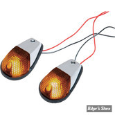 FEU DE CARROSSERIE - K&S TECHNOLOGIES INC. - MARKER LIGHT - CORPS : CHROME - CABOCHON : FUME - SIMPLE FILAMENT